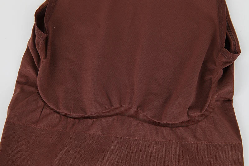 Women Sleeveless Crew Neck Shapewear Bodysuit – Tummy Control Thong Body Shaper