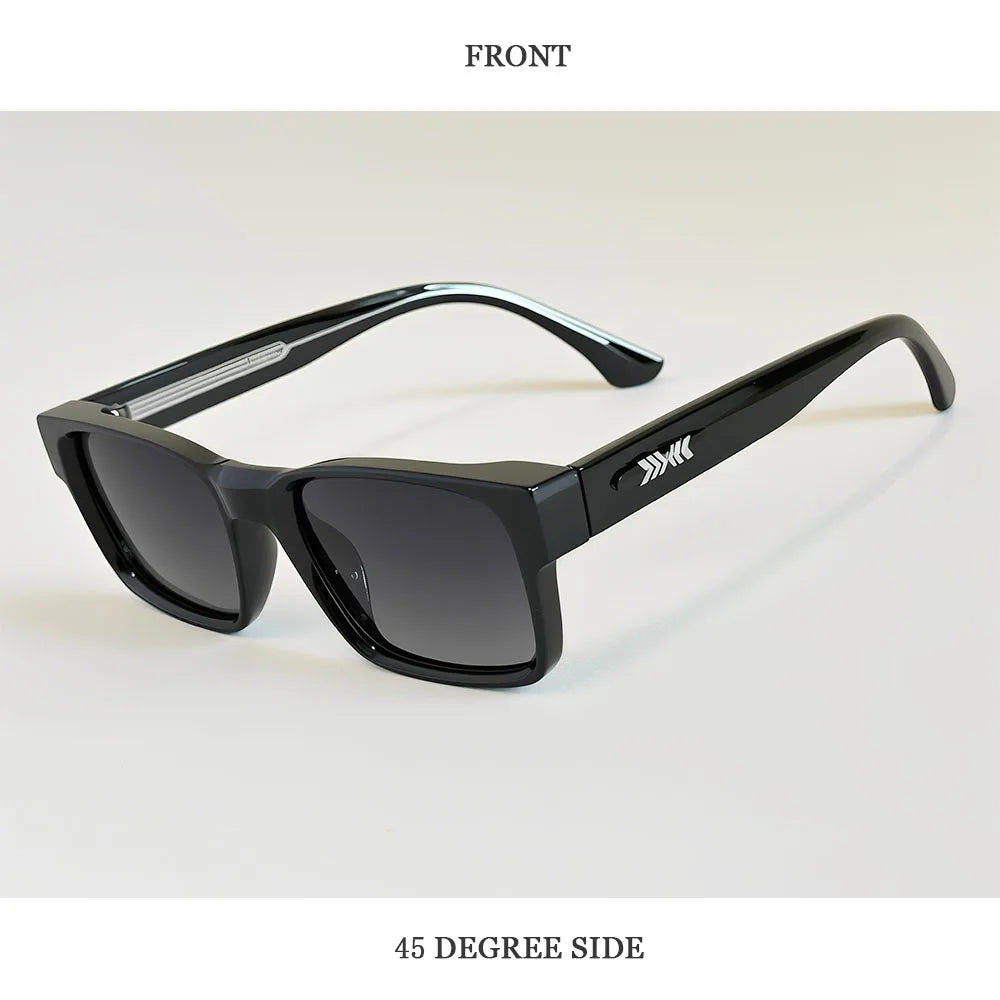 Vintage Square Sunglasses With Polarised Lenses