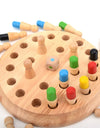Children Kids Memory Match Stick Chess Wooden Chess Checkers Board Game Family Party Game Puzzle Baby Educational Toys