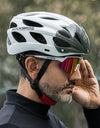 Cycling Helmet With Goggles Visor Brim Adults Safety Riding Bike Helmet Breathable Ultralight MTB Road Bicycle Helmet