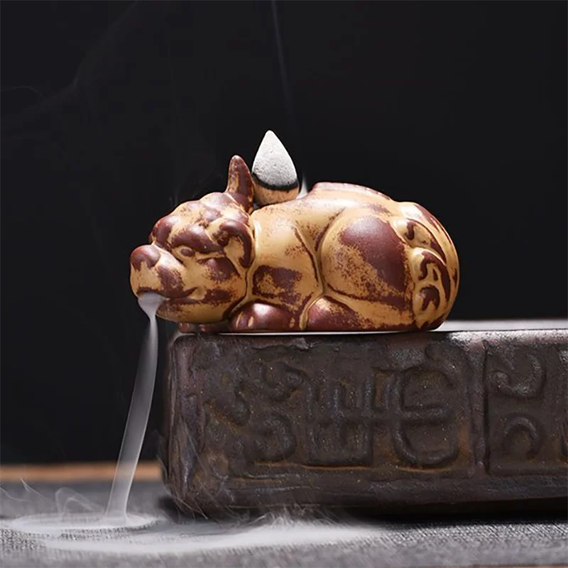 Chinese Ceramic Backflow Incense Holder Waterfall Incense Burner for Incense Cones Home Decor Aromatherapy Ornament