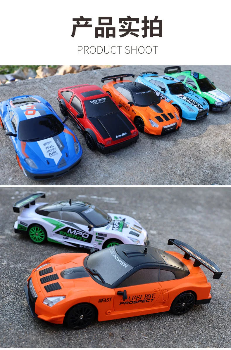 2.4G Drift Rc Car 4WD RC Drift Car Toy Remote Control GTR Model AE86 Vehicle Car RC Racing Car Toy for Children Christmas Gifts