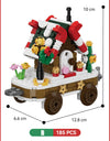 Merry Christmas Train Santa Claus Sleigh Carriage Christmas Tree Building Blocks Assembly Bricks Toys 's Xmas Gifts