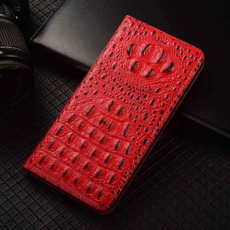 Luxury Genuine Leather Wallet Flip Case for Samsung Galaxy S26 / S25 / S24 / S23 / S22 / S21 / S20 Ultra, Plus, FE – Magnetic Kickstand Vintage Business Cover