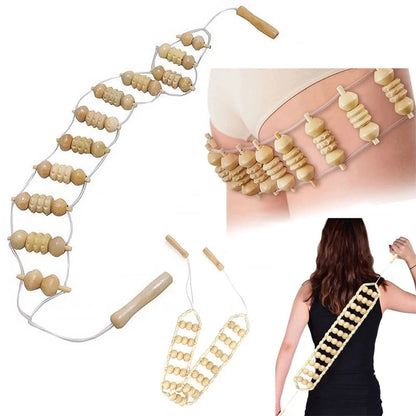 1 Piece Wood Therapy Massage Tool Back Massage Muscle Roller Massager for Adults The Old Muscle Stimulator Relase Back Pain Home