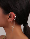 1pc New Stylist Boho Butterfly Star Crystal Earrings No Piercing Long Ear Cuff Earrings Bohemia Jewelry