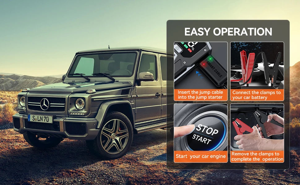 12800mAh 3000A Car Jump Starter Power Bank 12V Portable Car Battery Booster Charger Starting Device Petrol Diesel Car Starter