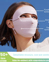 Sunscreen Mask Traceless Women Detachable Facekini Ice Silk Anti-ultraviolet Summer Breathable Thin Cover Whole Face