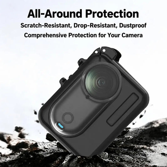 Protective Charging Case Cover with Lens Cap for Insta360 GO 3 and GO 3S