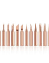10Pcs Soldering Iron Tip Pure Copper 900M Soldering Iron Head Set Inside Hot Bare Copper Electric Soldering Iron Welding Tools