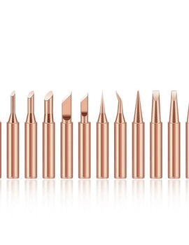 10Pcs Soldering Iron Tip Pure Copper 900M Soldering Iron Head Set Inside Hot Bare Copper Electric Soldering Iron Welding Tools