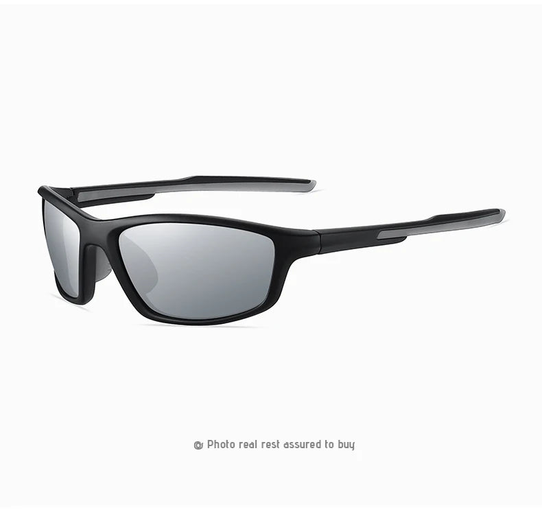 TR90 Polarized Outdoor Sports Sunglasses UV400 Mirror Anti-Glare Driving Glasses for Men Women