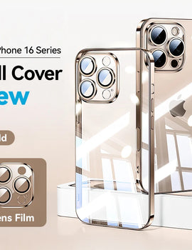For iPhone 16 Pro Max Transparent Case For iPhone 15 14 13 Pro Max Transparent Phone Case Shockproof With Len Protection
