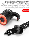 Smart Brake Sensing Bike Taillight IPX6 Waterproof Type-C Synchronized Bicycle Rear Light MTB Road Cycling Tail Light