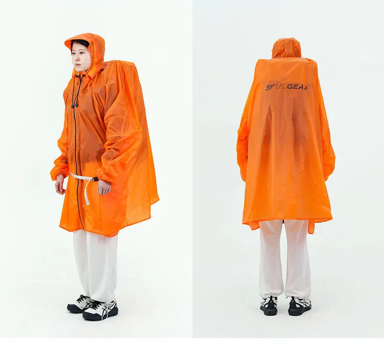 Ultralight Waterproof Zipper Raincoat for Hiking Camping and Travel