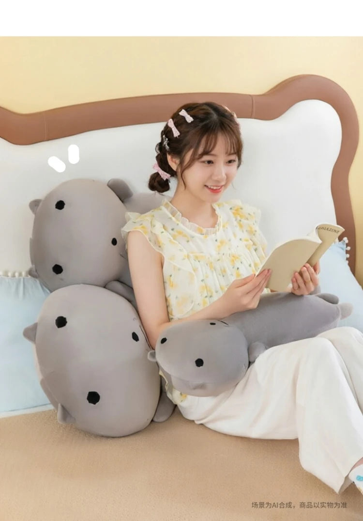 95cm Grey Cat Plush Toy Long Hugging Pillow