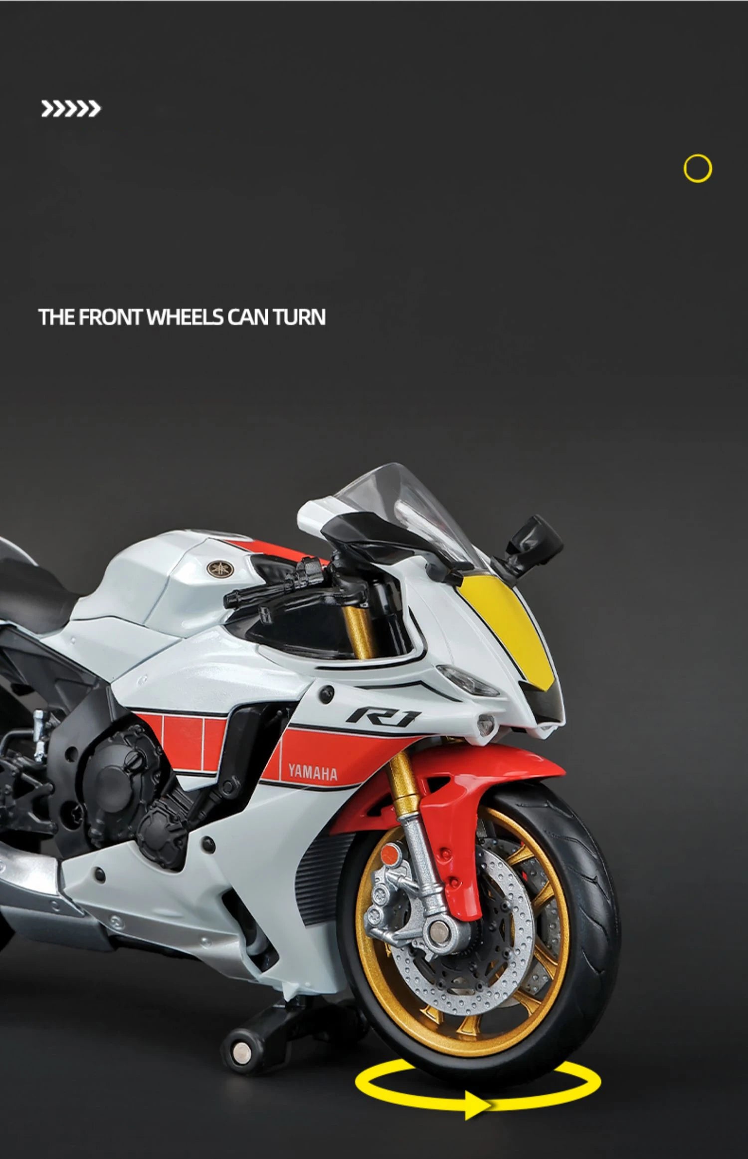 1/12 Scale Yamaha YZF-R1M Motorcycle Model Toy Alloy Diecast Simulation Models Motor Cycle Collection Decoration Boys Toys Gifts