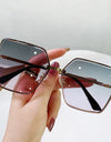 Fashion Rimless Sunglasses Women Square Glasses Luxury Shades