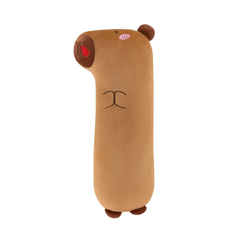 65/85/105cm Kawaii Capybara Plush Long Pillow Toys Sleeping Pillow Soft Cartoon Stuffed Animal Capibala Dolls Kids Children Gift