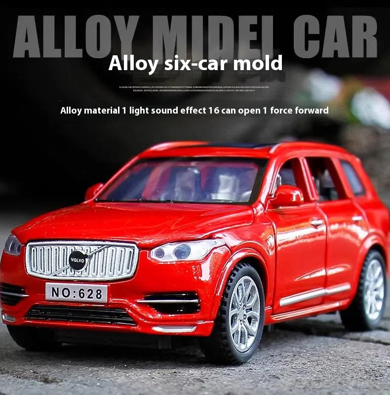 Simulation 1:32 Volvo XC90 SUV Alloy Diecast Metal Model Sound & Light Toy Car Central Control Ornaments Display Present For Boy