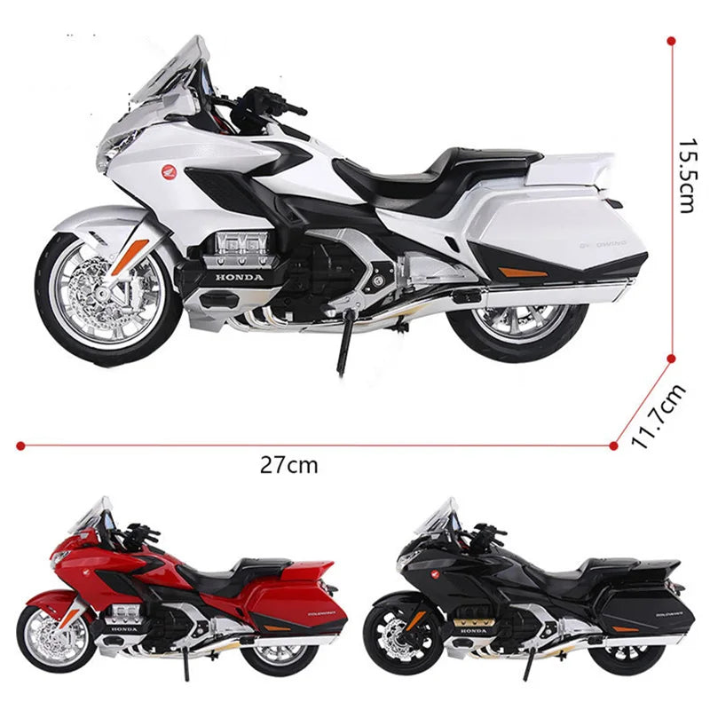 Diecast Honda Gold Wing GL1800 Touring Motorcycle Model 1 to 9 Scale