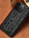 100% Genuine Crocodile Leather Phone Case For iPhone 16 15 14 Pro Max 15Pro 16 Plus Luxury Shockproof Back Cover
