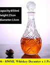 3 styles barware wine glass bottle 1000ml lead-free glass whiskey decanters for Liquor Scotch Bourbon