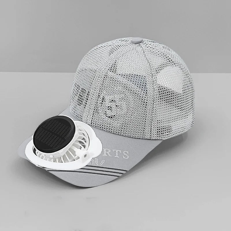 Solar Fan Baseball Cap With Adjustable Fit