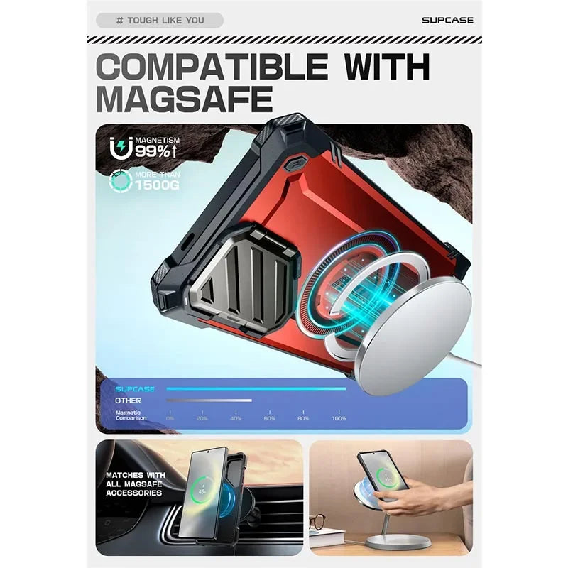 For Samsung Galaxy S25 Ultra Case UB Mag XT Heavy Duty Rugged Strong  Phone Case with Camera Cover Kickstand