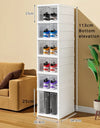 Shoe Organizer Foldable Plastic Shoe Storage Boxes for Sneakers Stackable Dustproof Transparent Cabinet Multi Layer Shoes Rack