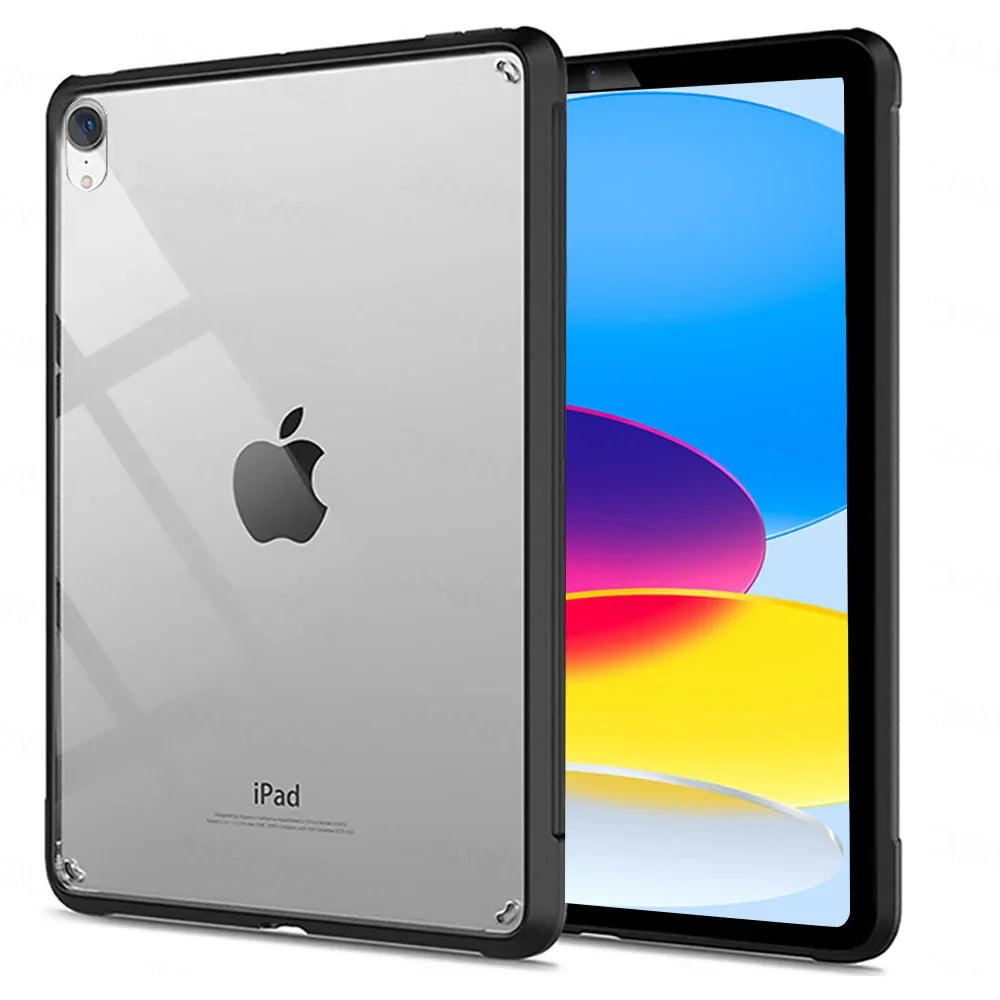 For iPad Pro 11 Case 10.2 9/8/7th Generation 9.7 5/6th Air 4/5 10.9 10.5 10th 10.9 mini 4 5 6 Silicon Transparent Cover Funda