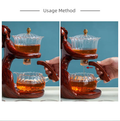 Heat-resistant Glass Teapot Holder Base Tea infusers Tea Ware Automatic Tea Set Tea Making  Kungfu Teapot Teacup