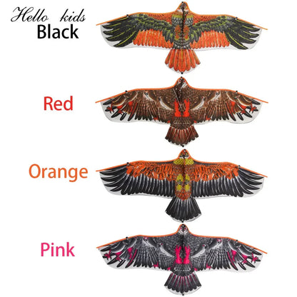 1.1m Eagle Kite With 30 Meter Kite Line Large Eagle Flying Bird Kites Children Gift Family Trips Garden Outdoor Sports DIY Toy