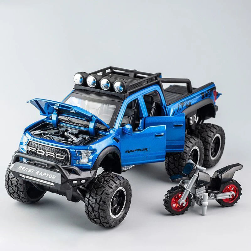 1:28 F150 Off Road Pickup Truck Alloy Diecast Model Car High Simulation Collections Home Trendy Toy Birthday Gift For Friend Boy