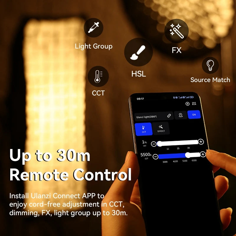 200W Bi-Color LED Video Light – Dimmable, Wireless APP Control, Continuous Studio & Photography Lighting