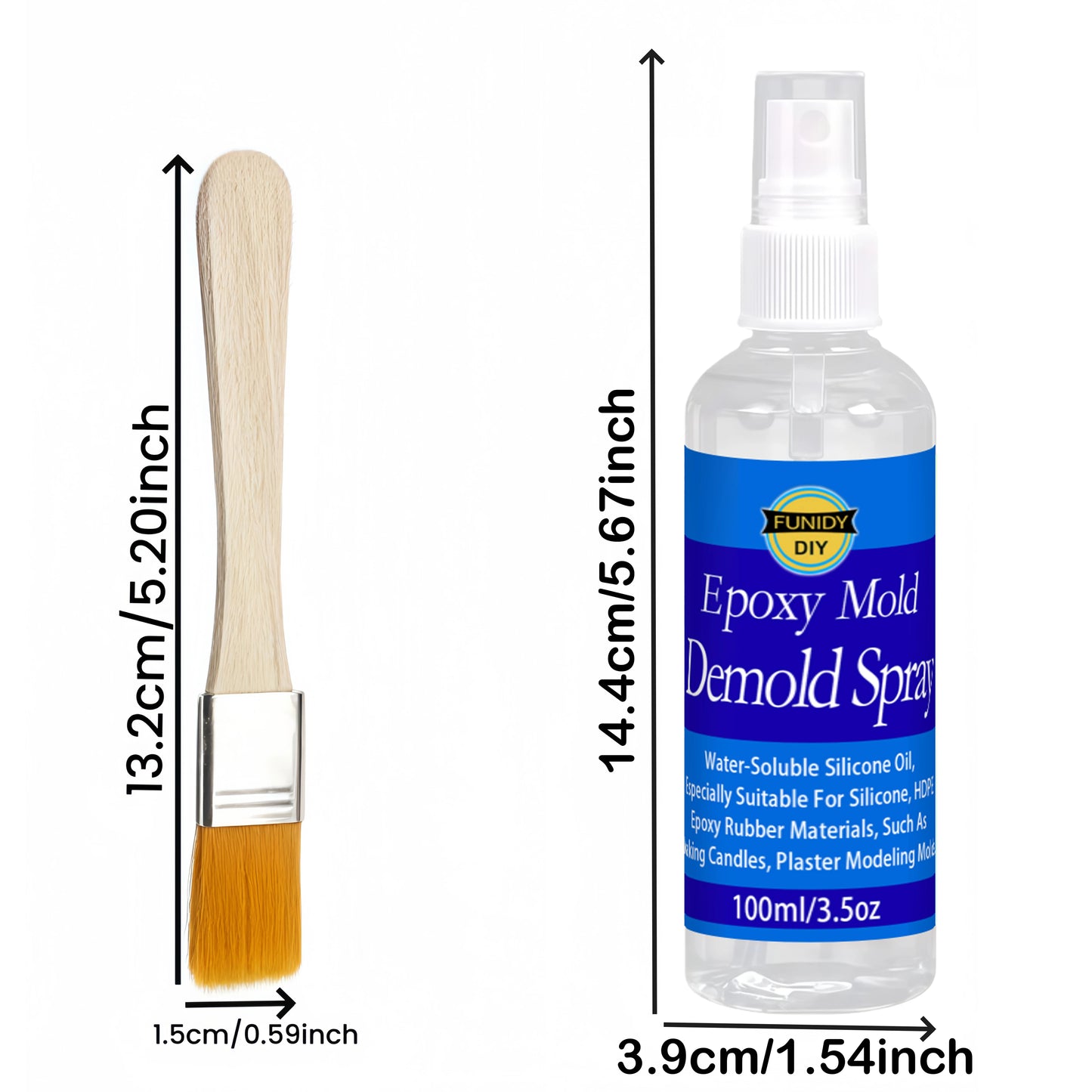 3.5oz Epoxy Mold Release Spray – Quick-Drying Silicone Oil Non-Stick Demolding for Resin & Candle Making