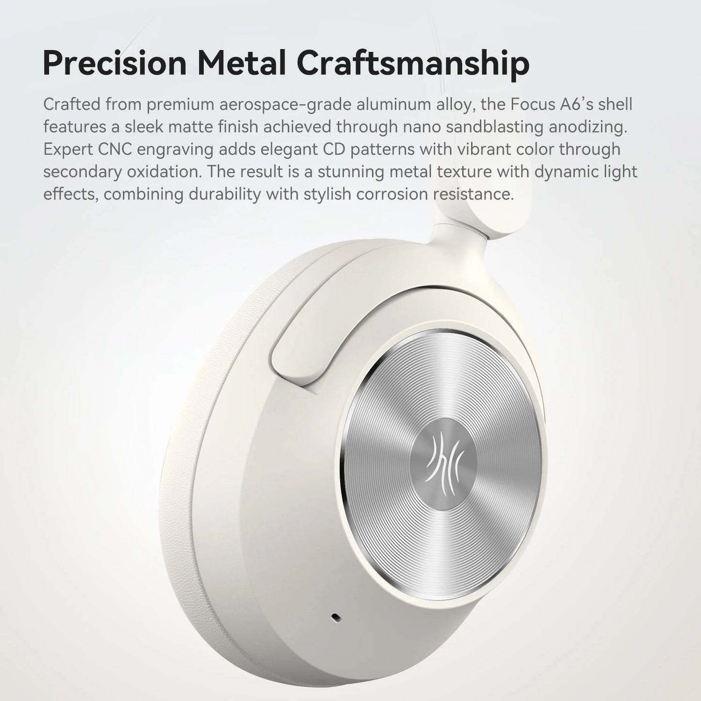 A6 ANC Wireless Bluetooth 6.0 Headphones -48dB Hybrid Active Noise Cancelling Over Ear Headset With Mic Hi-Res LDAC APP