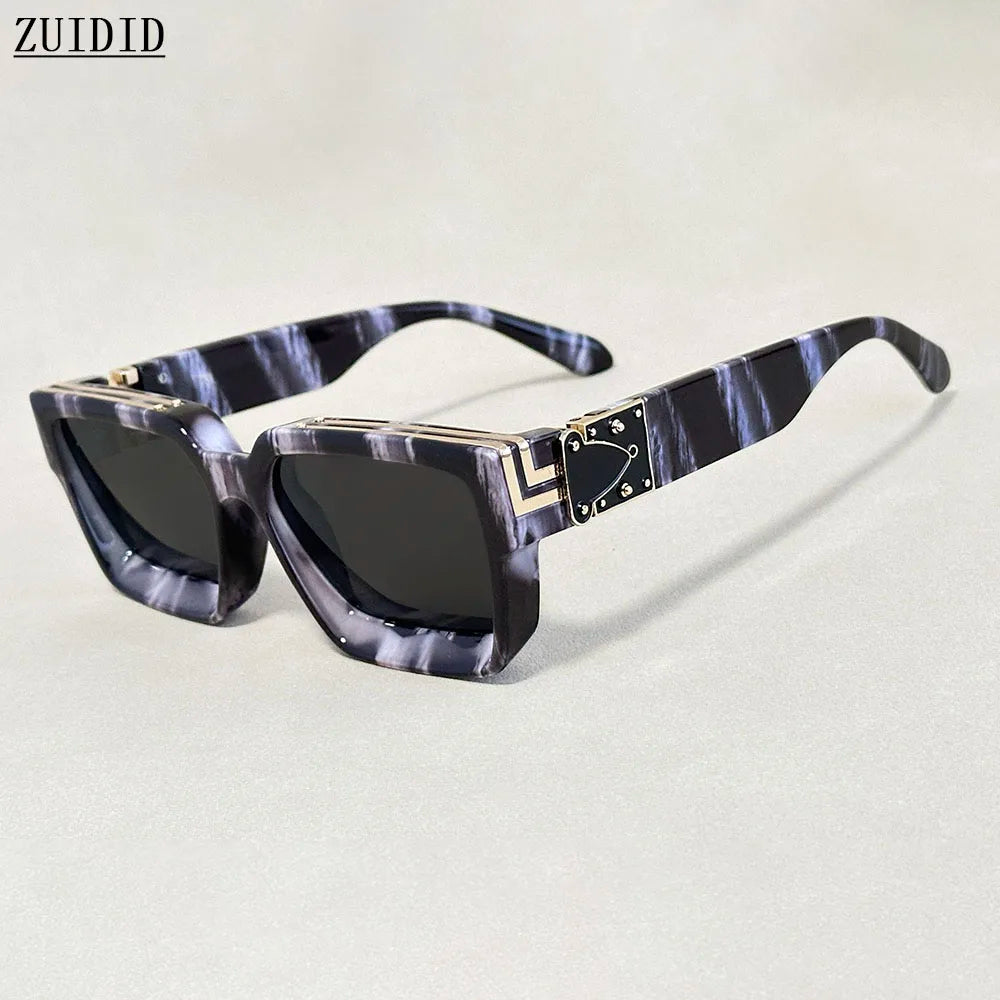 Oversized Square Vintage Sunglasses With UV400 Protection