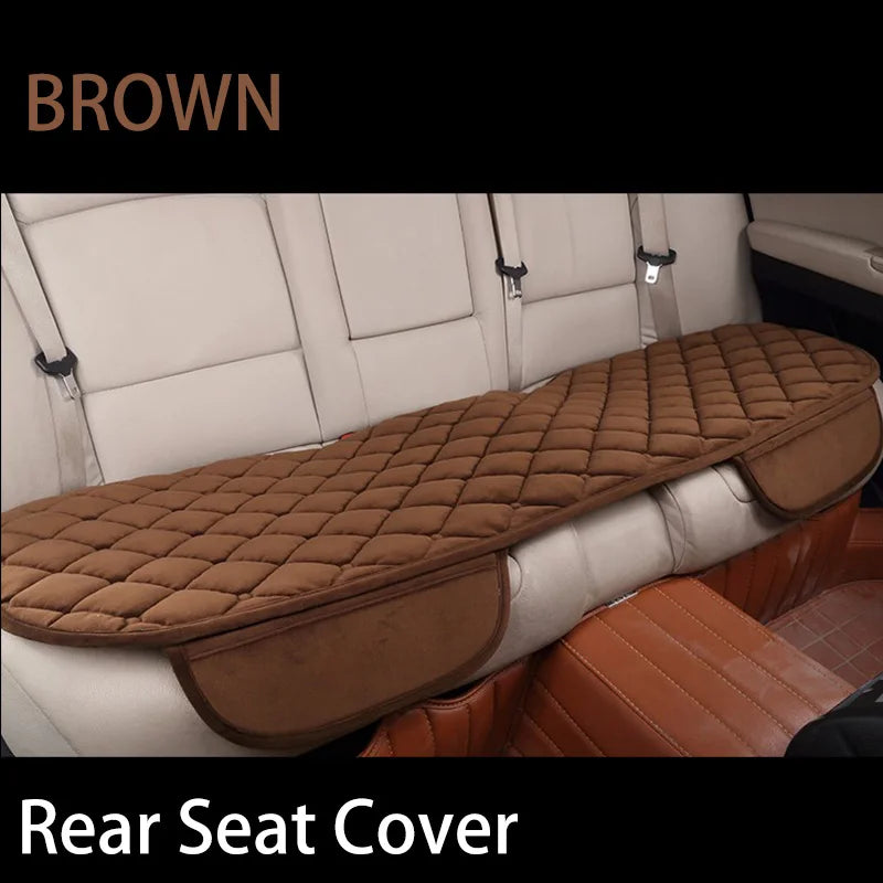 Plush Winter Car Seat Cover Warm Flocking Cloth Seat Cushion