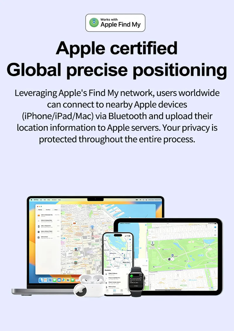 Mini Tracker Work With Find My APP Ultra Long Battery Life Mini Locator For Keys Pets Wallet Anti-Loss Device Smart Find