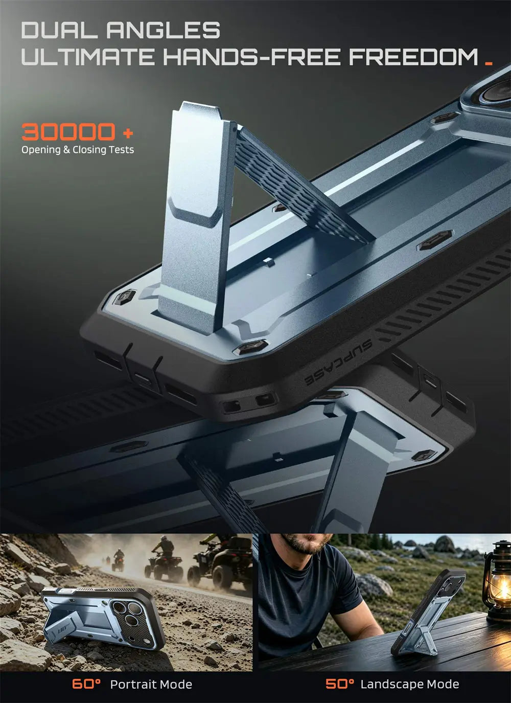 Full Body Rugged Phone Case with Built In Screen Protector and Belt Clip Holster for iPhone 17 Pro Max and iPhone 18 Pro Max