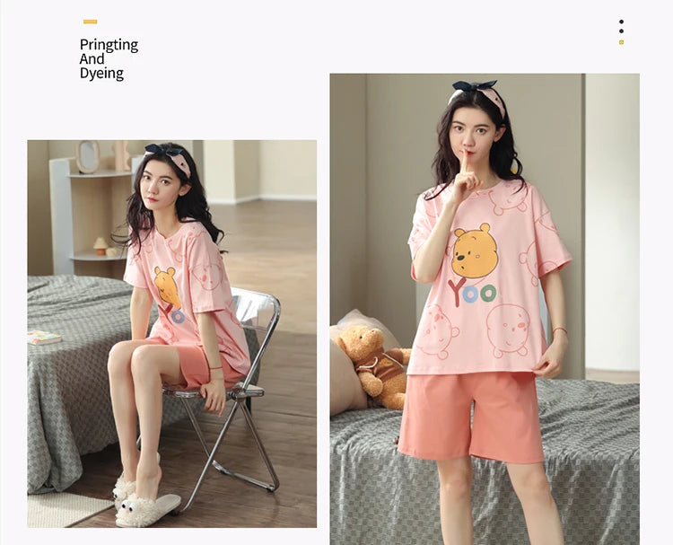 Women’s Winter Corduroy Cotton Pajama Set – Cute, Comfortable, Loose Long Sleeve Loungewear