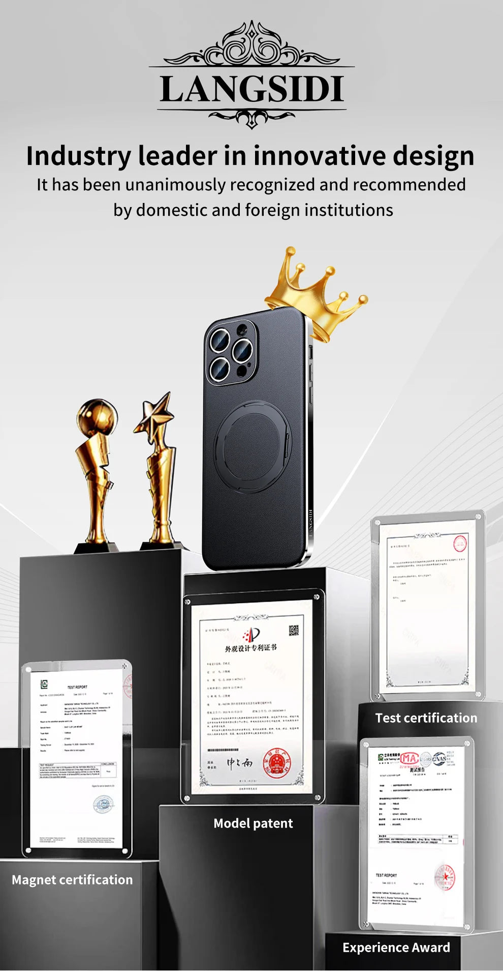 Leather for Magsafe Case for iPhone 16 15 14 Pro Max 16Pro Ring Luxury Lens Protection Holder Phone Back Cover