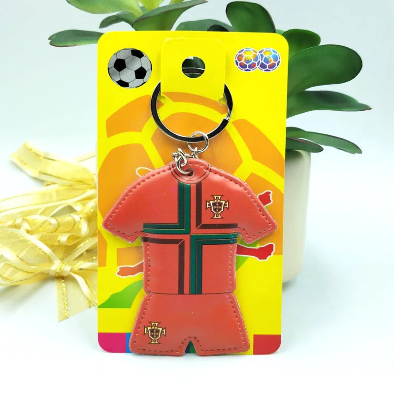Football Jersey Keychain Soccer Team Shirt Bag Charm Sports Souvenir