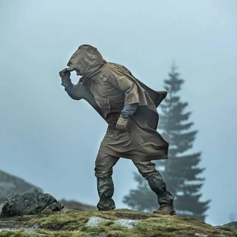 Tactical Waterproof Rain Poncho for Camping Hiking Cycling and Fishing