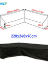 Corner Outdoor Sofa Cover Garden Rattan Corner Furniture Cover V Shape Waterproof Sofa Protect Set All-Purpose Dust Covers