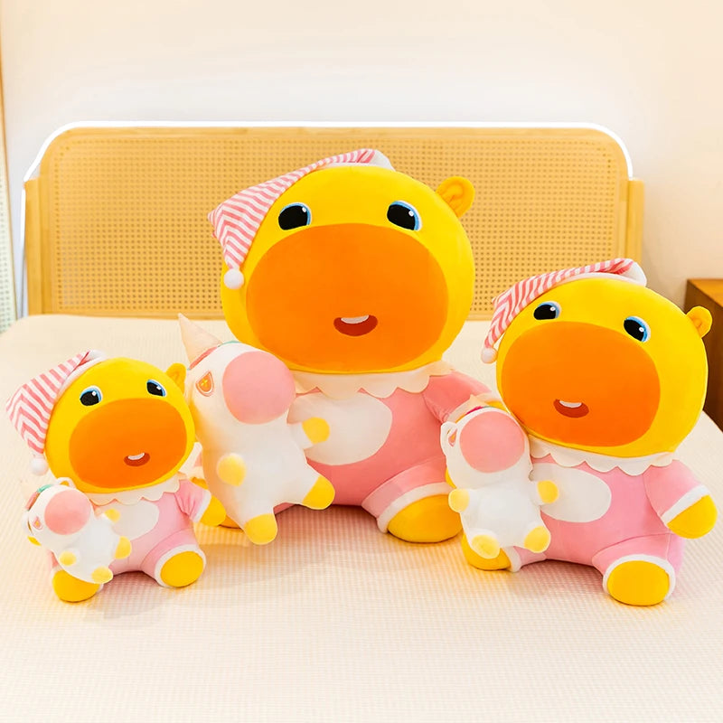 Sleepwear Capybara Plush Toy With Unicorn Doll Soft Pillow