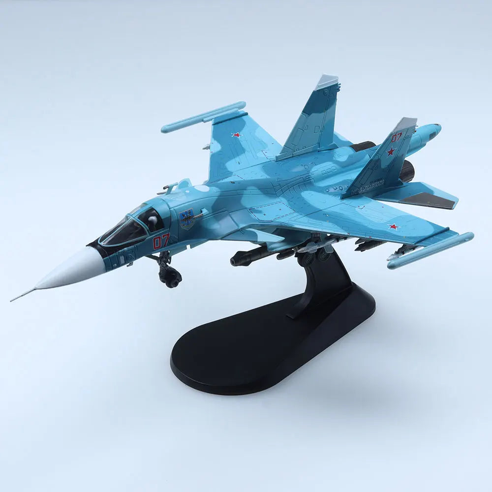1/100 SU-34 Fullback Alloy Fighter Plane Model