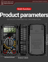 Square Wave Digital Multimeter 1999 Counts HFE Triode Buzzer Tester AC/DC Voltage 10A Current Multimeters Meter Tool