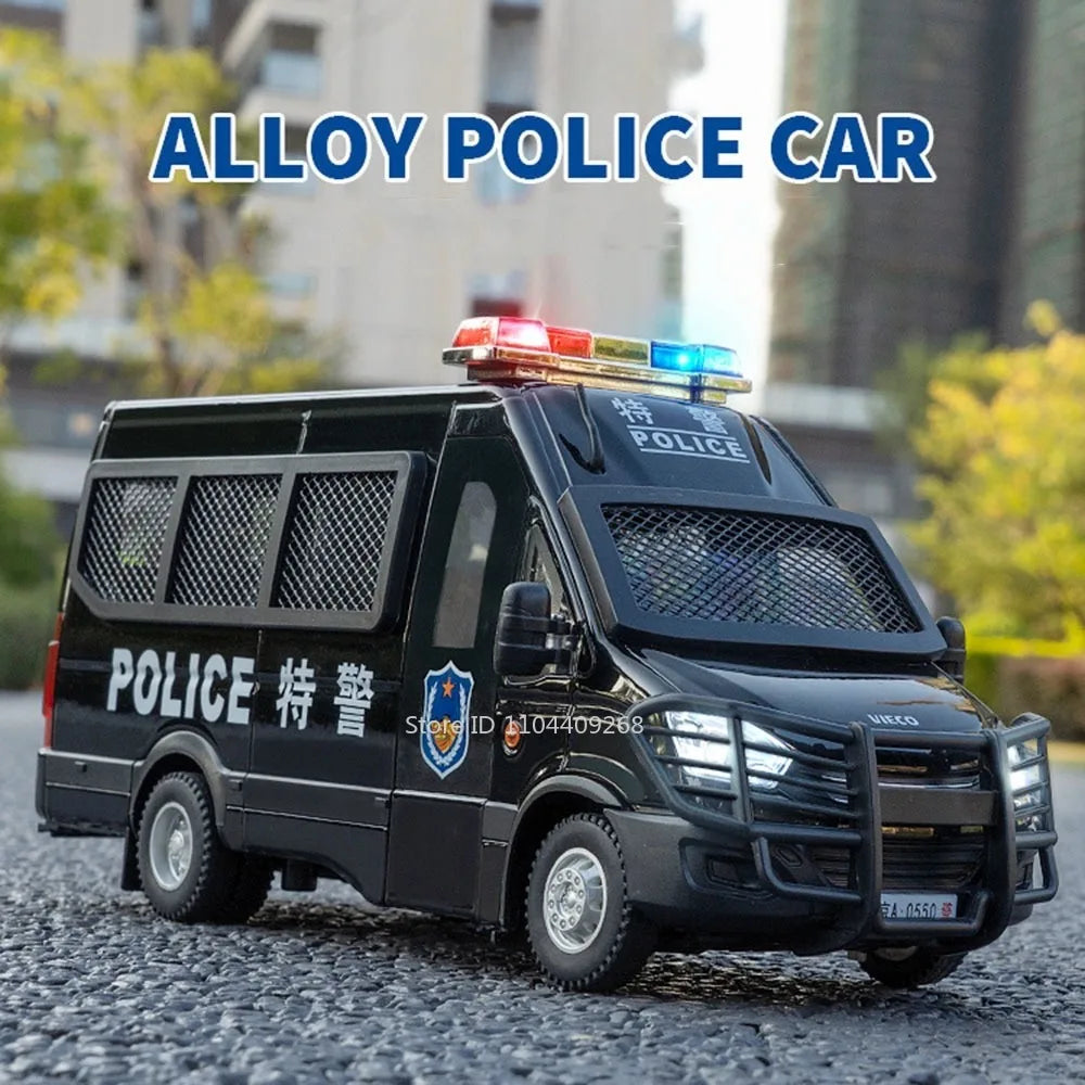 1:24 Scale Special Lada 2106 Police Car Model Toy Alloy Body Rubber Tire Metal Diecast 110 Explosion-proof Vehicle Models